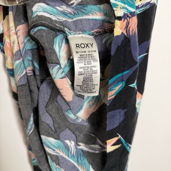 Roxy Gray Floral Print Tank Dress Women’s Size Small - Picture 4 of 6